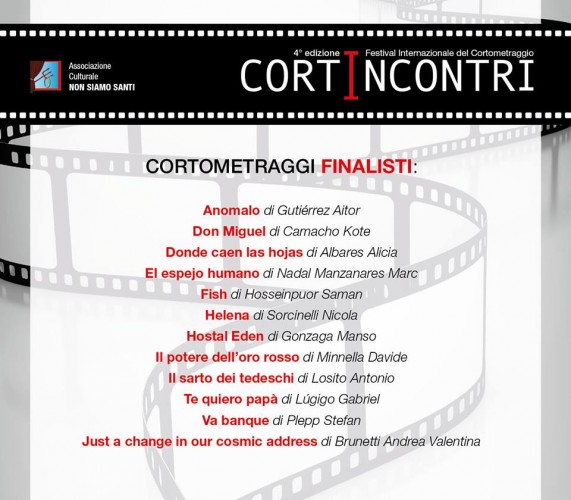 “El espejo humano” Premio Mejor Actriz: Anna Castillo, en el 2º Festival Internacional CortIncontri 2016 (Italia).