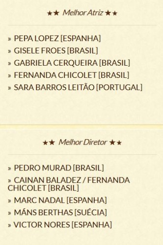 Pepa López has Nominated for Best Actress for La condena at Festicini International Film Festival  (Brasil).