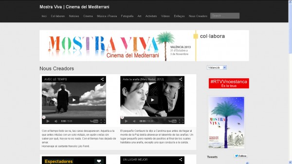 Ante la araña sección oficial de Mostra Viva / Cinema del Mediterrani 2013 (España).