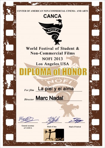 NOFI World Festival of Student & Non-commercial Films La piel y el alma Marc Nadal