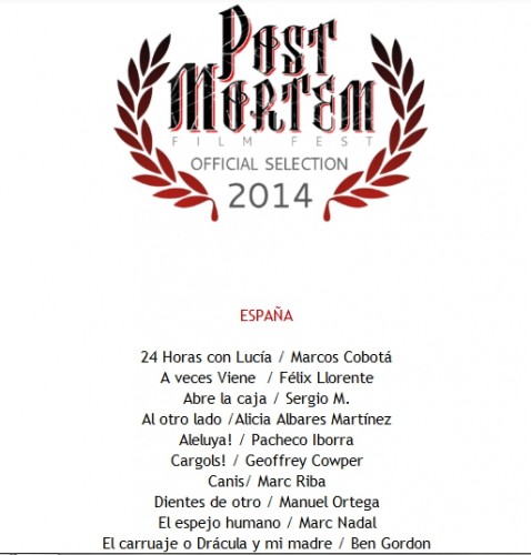 POST MORTEM 2014 en su 7ta. edición