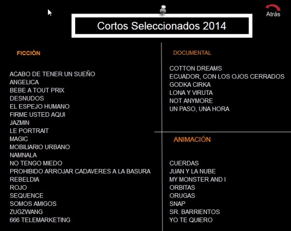 Sección Oficial VI Festival Internacional de Cortometrajes Pilas en Corto (España).